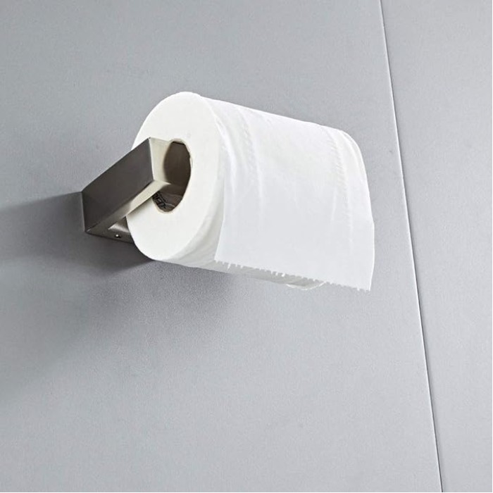 Brushed Finish Wall Mounted Towel Rail Hardware Accessories Sets Hotel Towel Rack with Self Adhesive Rust Proof Waterproof Stainless Steel Silver Towel Holder for Kitchen Bathroom 40cm (60cm )