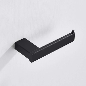 Bathroom Hardware Set Black Robe Hook Towel Rail Towel Rack Tower Bar Shelf Tissue Paper Holder Bathroom Accessories Wall Mount,Single Towel Bar,As Shown
