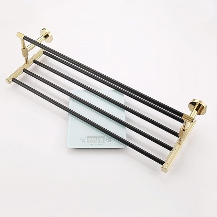 Bathroom Hardware Set Black Robe Hook Gold Towel Rail Bar Rack Bar Ring Shelf Tissue Brass Paper Holder Toothbrush Holder Brush,Towel Shelf